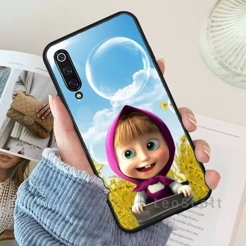 

CUTE anime Bear Ma-sha Phone Case For Xiaomi Redmi 7 9t 9se k20 mi8 max3 lite 9 note 8 9s 10 pro