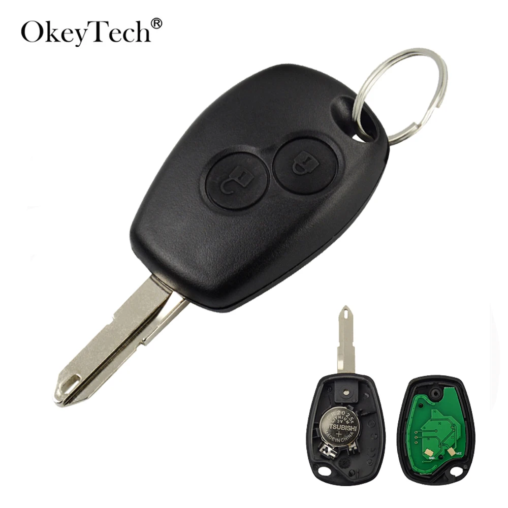 OkeyTech 2 кнопки 433 МГц PCF7946 чипа удаленный Заменить Ключи для Renault Vivaro Movano traffic, Master Uncut