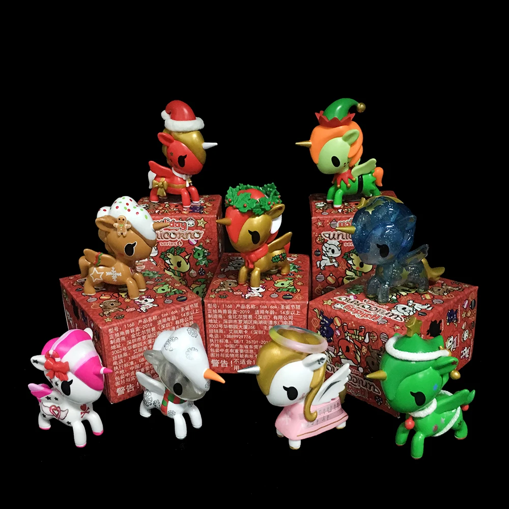 Оригинальный tokidoki Unicorno Рождественская серия Санта Клаус Олень глухая Коробка
