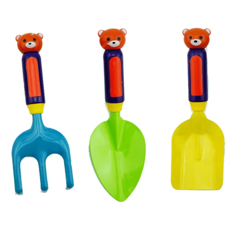 

Мультяшный медведь, дизайнерская пляжная игрушка, Летний морской песок, детский мини садовый инструмент, детский подарок на день рождения