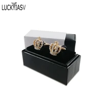 hot sale cufflinks box 2 styles gift box gemelos new storage boxes jewelry cuff links case craft badge box jewelry case
