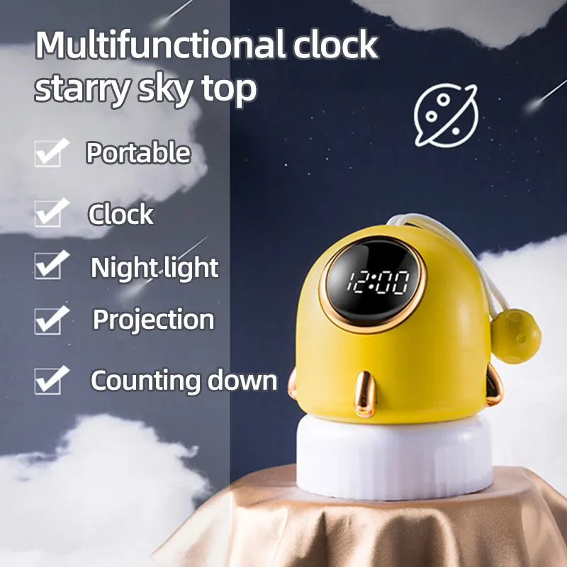 Светодиодный цифровой будильник часы настольные электронные с проектором