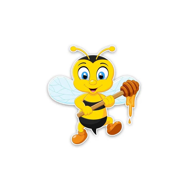 

13.9CM*15CM Bees Are Making Honey PVC Cartoon Decal Car Sticker 12-300812