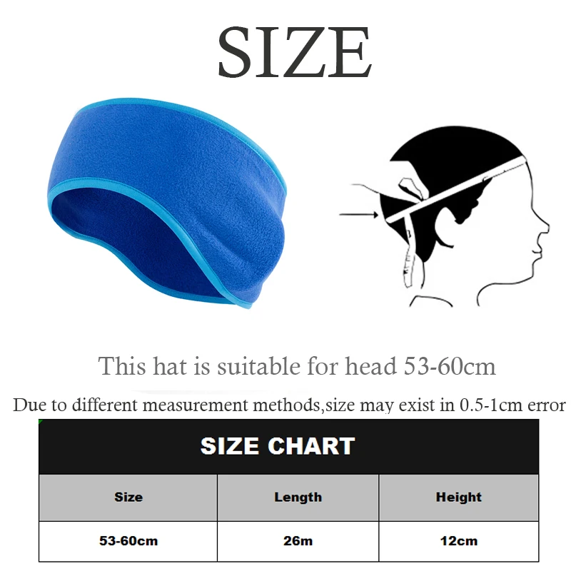 

Winter Headband Polar Fleece Wool Thermal Bandana Ear Warm Sweatband Headwear Hairband Moisture-wicking Headwrap Women Men Girls