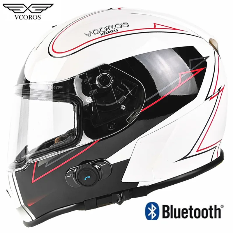 Vcoros Беспроводные стереонаушники для мотоциклетного шлема встроенные Bluetooth