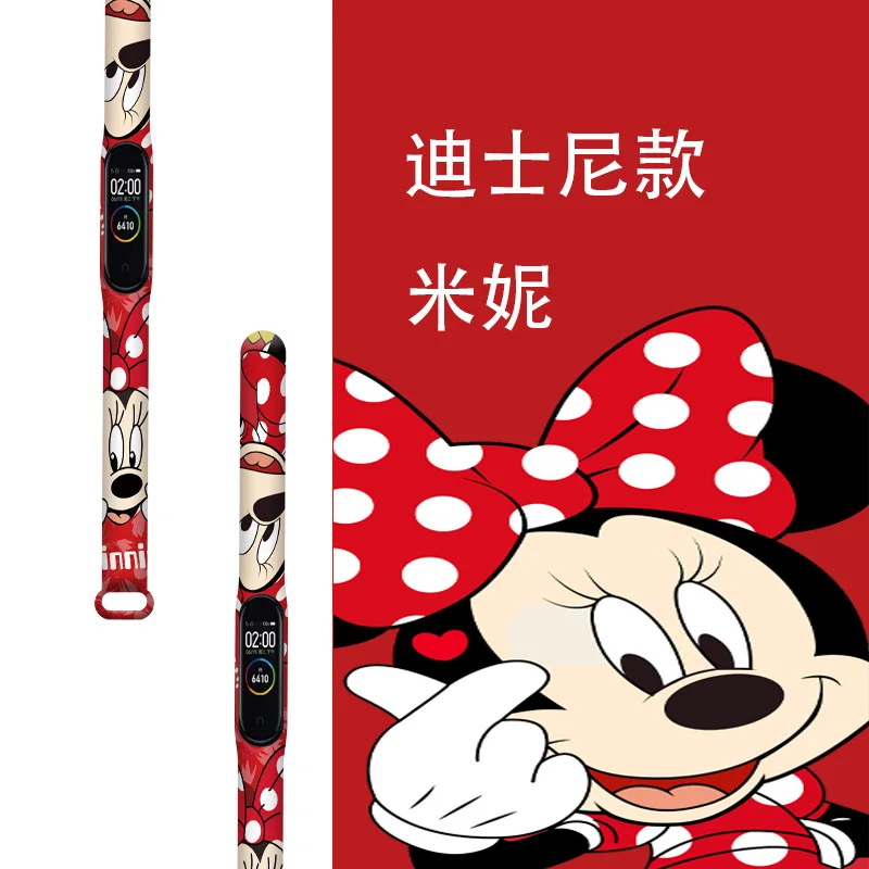 Disney Stitch mickey mouse Spiderman Watch Strap for Xiao Mi Anime Digital Waterproof Bracelet Wristband Christmas Gift | Игрушки и