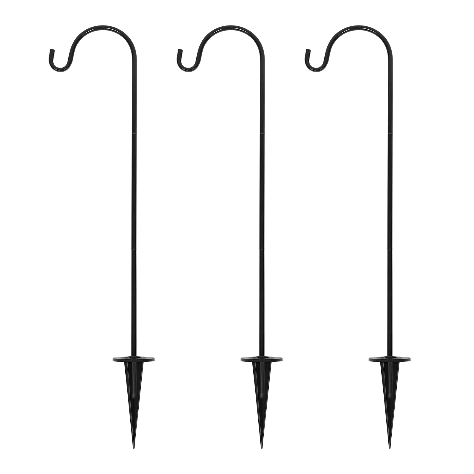 

NUOBESTY 3pcs Courtyard Hanging Hooks Iron Shepherds Hooks Lantern Hooks Garden Iron Hangers Retro Yard Hooks