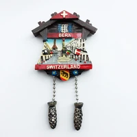 qiqipp berne switzerland creative tourism commemorative decorative crafts gugu clock magnetic refrigerator sticker