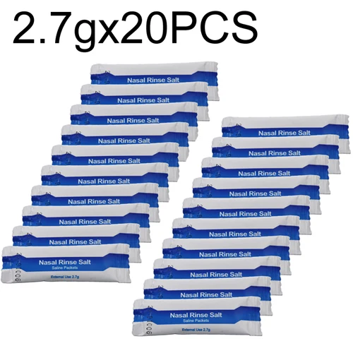 2.7gx20PCS Средство для мытья носа, соли, краску, аллергический ринит, защита полости носа, орошение для 2,7 г, 300 мл, очиститель носа для взрослых и детей - Цвет: 2.7gx20PCS