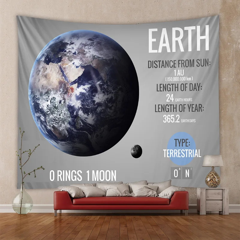 Настенный гобелен с принтом планеты Млечный путь декоративные настенные