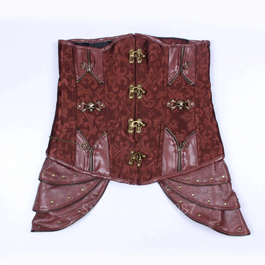 Medieval Court Vintage Corset Princess Leather Pattern Zentai Steampunk Cosplay Sexy Women Halloween Costume Accessoties Party |