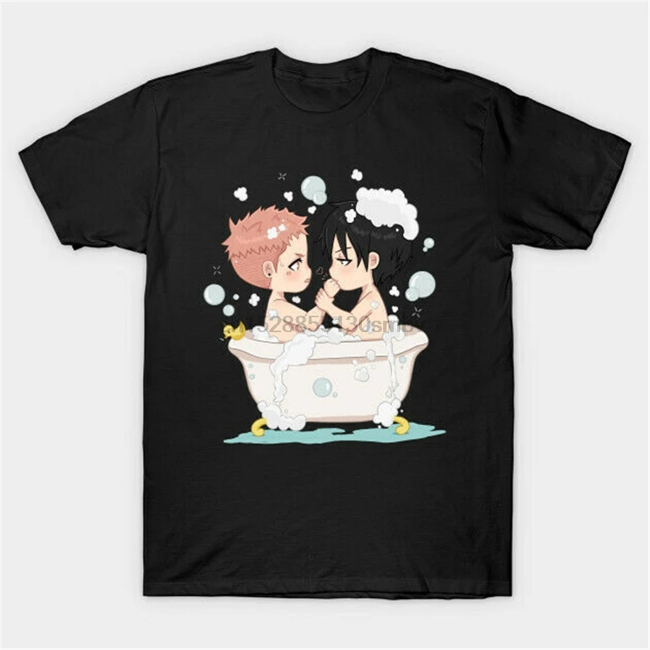 19 дней Chibi bath забавная футболка с аниме He Tian Jian Yi черная Летний стиль S-6Xl