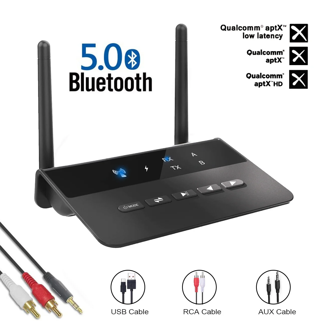 

Новинка 2021, Bluetooth 5,0-csr8675, приемник, передача, два в одном, адаптер Bluetooth для автомобильного ТВ auxrca