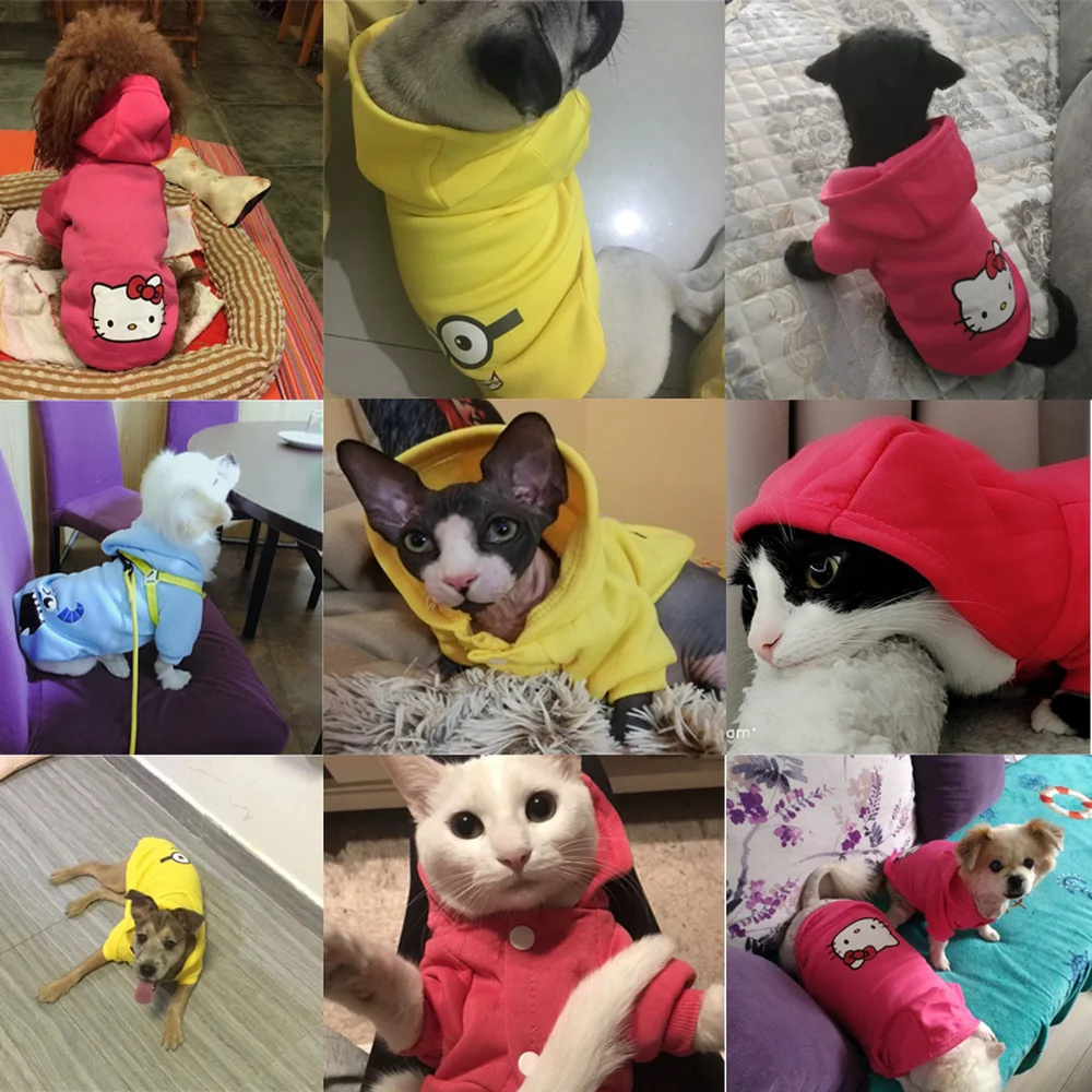 

Pet Dog Hoodie Winter Warm Coat Small Dog Clothes Sweatshirt Costumes for Pomeranian Chihuahua French Bulldog Teddy