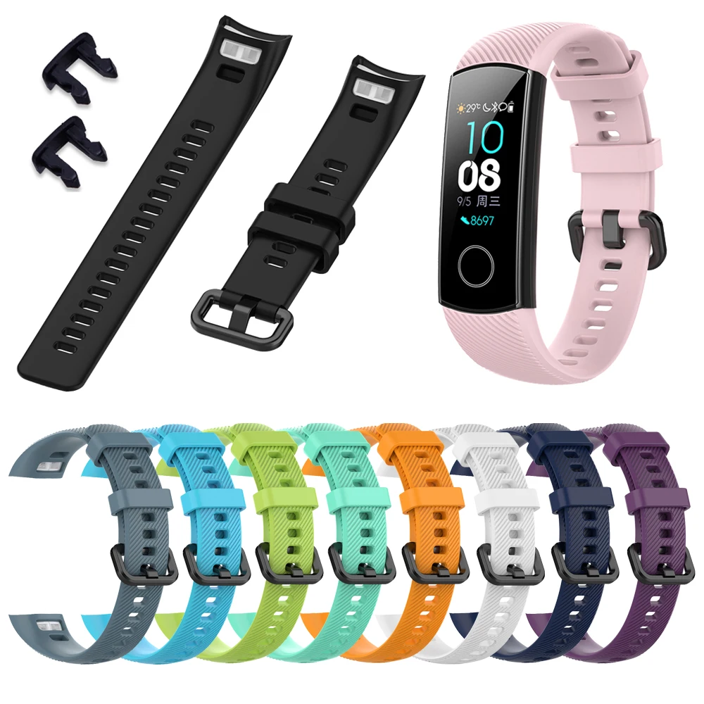 Силиконовый ремешок на запястье для Huawei Honor Band 5 4 3 умный спортивный браслет Band4
