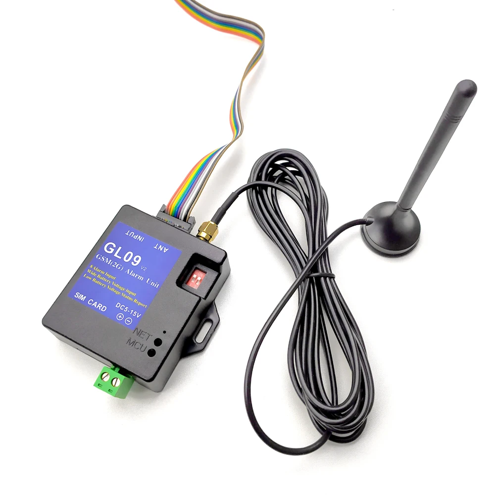 

GL09 Intelligent Low Consumption Compatible Eight Alarm Inputs Power-save Working DC5V SMS Alert Alarm System Module For GA09