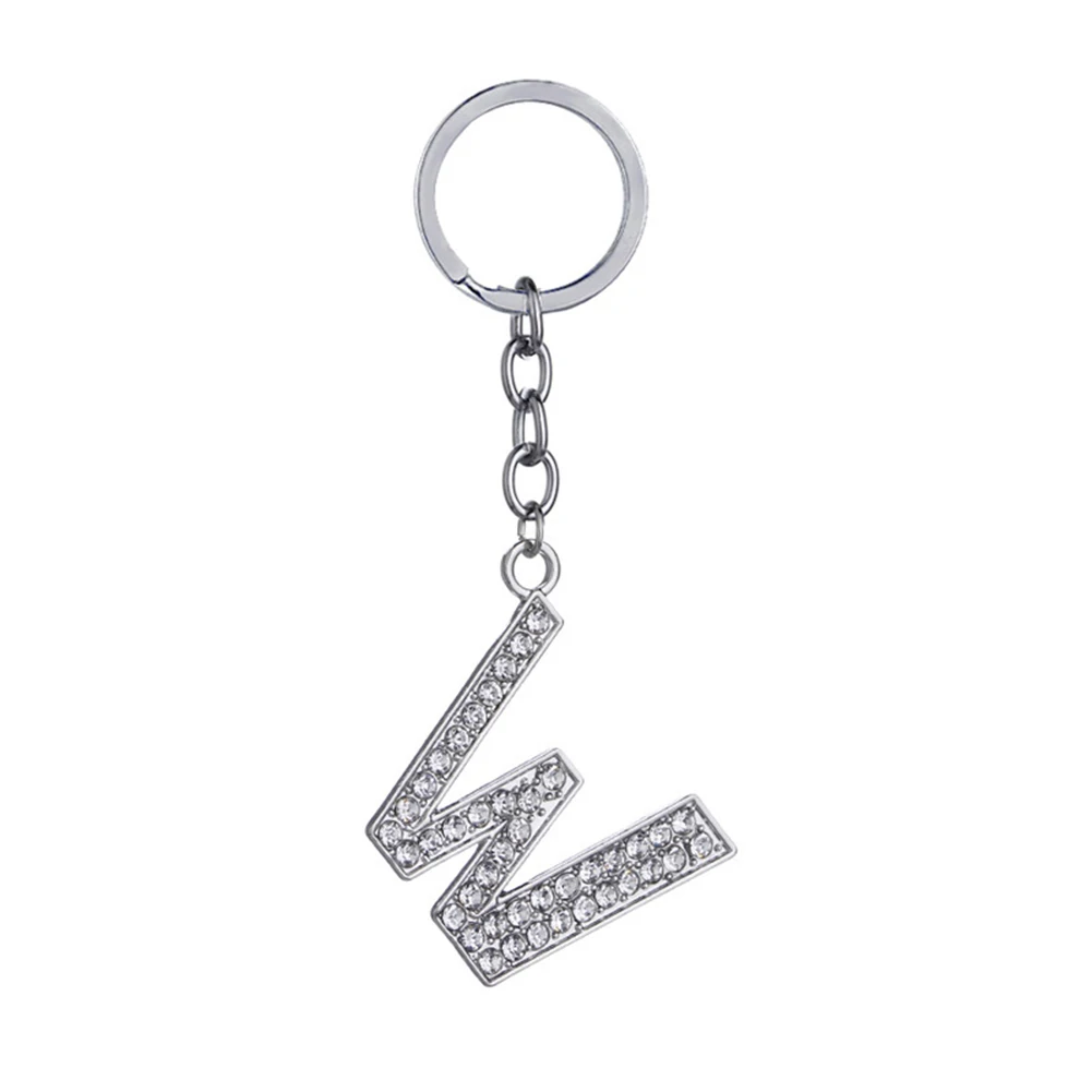 Crystal Alphabet Initial Letter Key Ring Chain Rhinestone Unisex Keychain Letters Pendan Keyring New Fashion Style | Украшения и