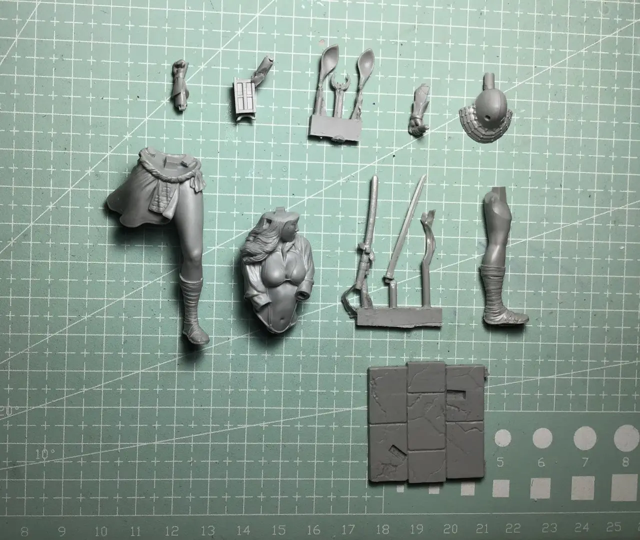 Figura modelo GK de resina 1/24, kit sin montar y sin pintar-4
