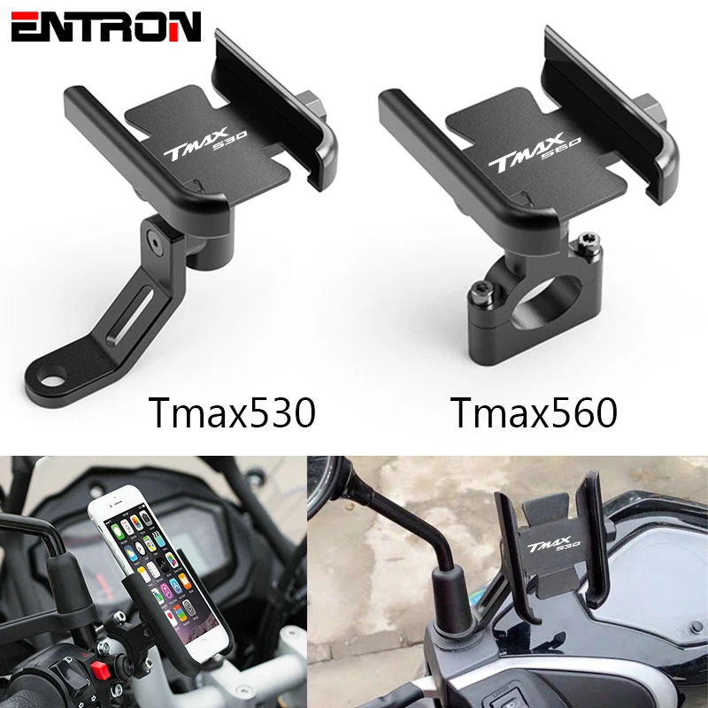 

For Yamaha Tmax530 Tmax560 Tmax T Max 530 560 2017-2022 Motorcycle Handlebar Mobile Cell Phone Holder Mount GPS Stand Bracket