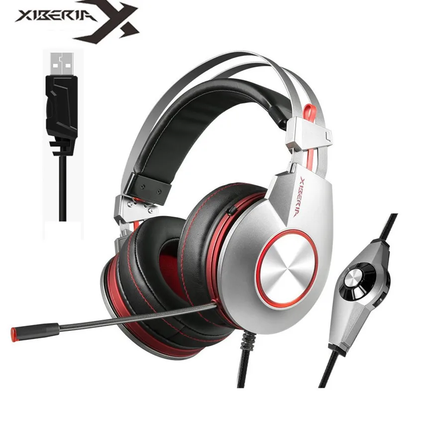 XIBERIA K5 PC игровая гарнитура Наушники Игровые наушники для компьютера Шлем USB 7 1