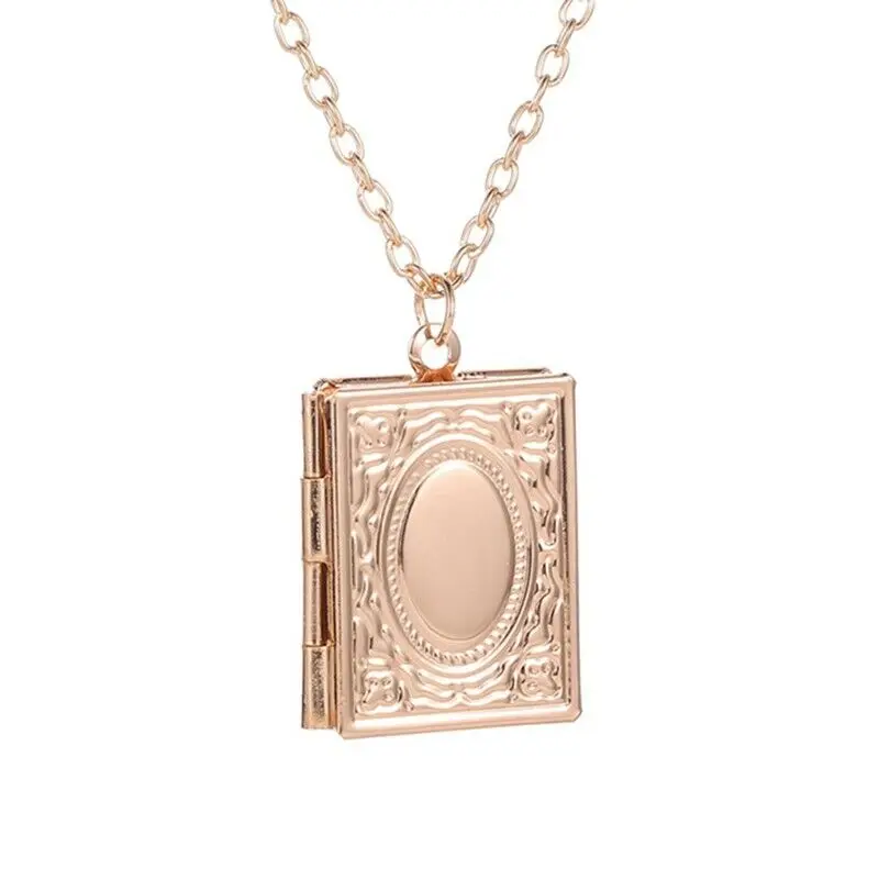 1 шт. Magic книги фоторамка медальоны ожерелья для Для женщин девочек многослойное