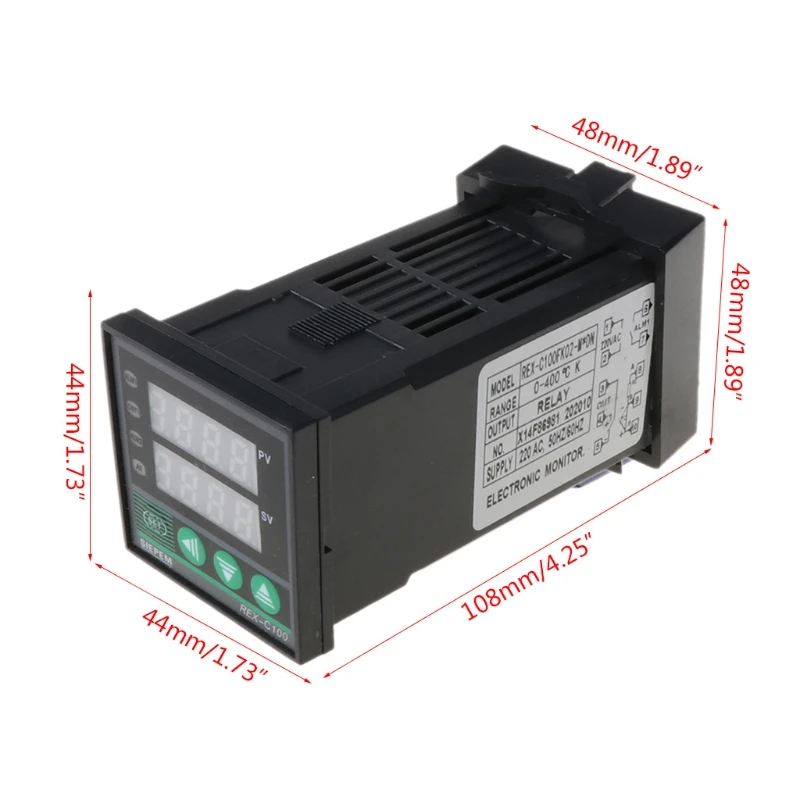 PID цифровой регулятор температуры REX C100 (м) от 0 до 400 градусов Цельсия K Тип Реле