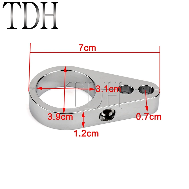 32mm Sliver 1 ''с фокусным расстоянием 25 мм или 1-1/4", маленького размера, круглой формы с диаметром 32 мм Рама мотоцикла руль черный клатч кабель зажим для тормоза держатель для Harley Cafe Racer Sportster - Цвет: 32mm Sliver