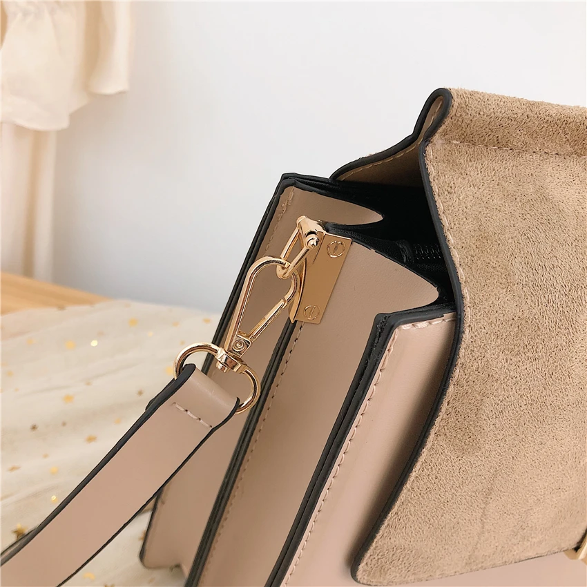 New Fashion Crossbody Bags Over Shoulder Famous Brand Nubuck Leather Handbags Female Large Capacity Messenger Bag Bolsos Mujer