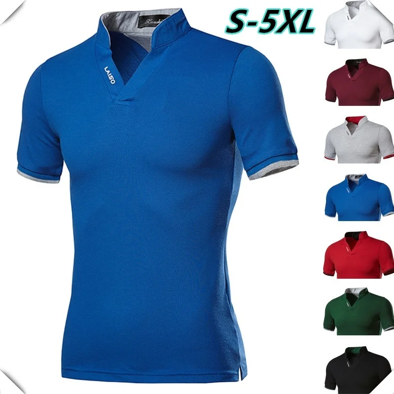 

2020 New Arrival Cotton Men Polo Shirt Tops Fashion Brand Plus Size Short Sleeve Polo Shirt Homme Camisa 5XL