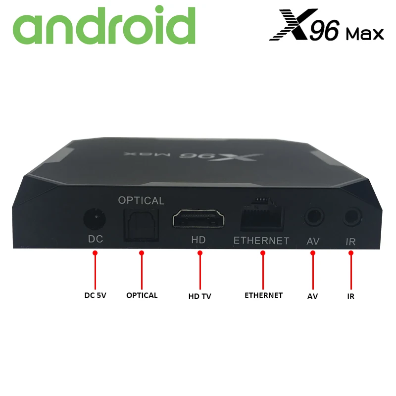 Android BOX X96 Max Android 8,1 Smart tv H265 STB Amlogic S905X2 четырехъядерный DDR4 4 ГБ 32 ГБ 2 Гб 16 Гб 5G 1000M WiFi 4K lcd USB3 BT4