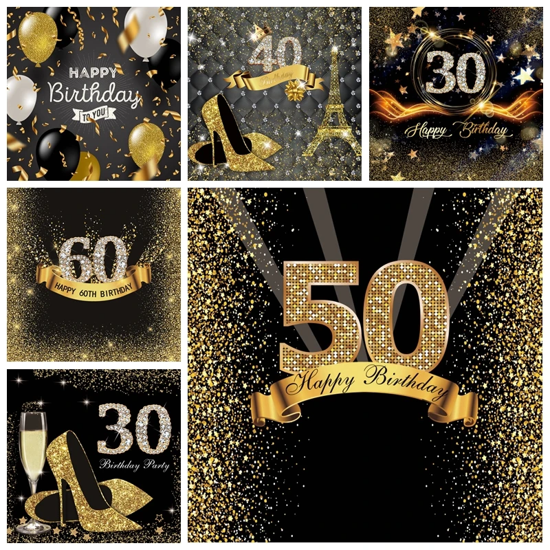 

Yeele Photocall Adult Birthday Backdrop Prop Glitter Spot Party Decor Photography Background Photo Studio Photozone Photographic