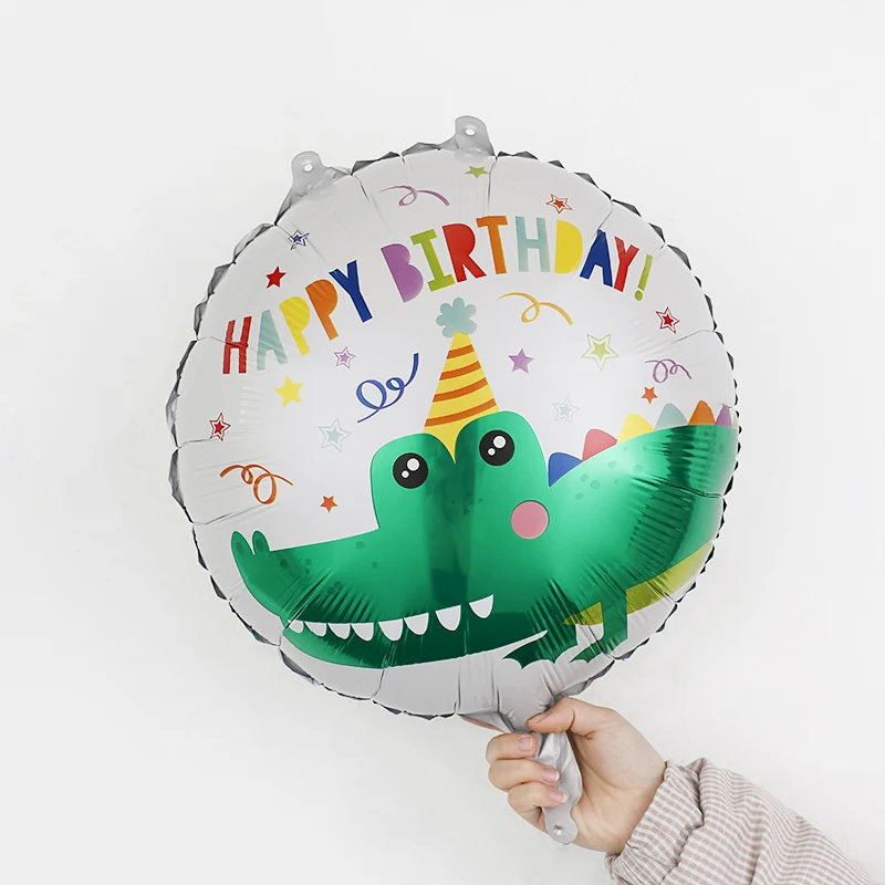 Giant Green Crocodile Foil Balloons 18inch Baby Boys Safari Animal Toys Children Birthday Party Decorations Kids Air Globos Gift | Дом и сад