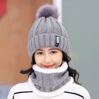 new warm winter hat for women skullies beanies hats female thick warmer knit letter hat wool neck scarf caps set %d1%88%d0%b0%d0%bf%d0%ba%d0%b0 %d0%b6%d0%b5%d0%bd%d1%81%d0%ba%d0%b0%d1%8f