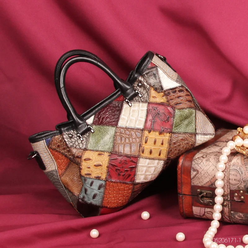 Новинка 2020 женская сумка из натуральной кожи винтажная разноцветная