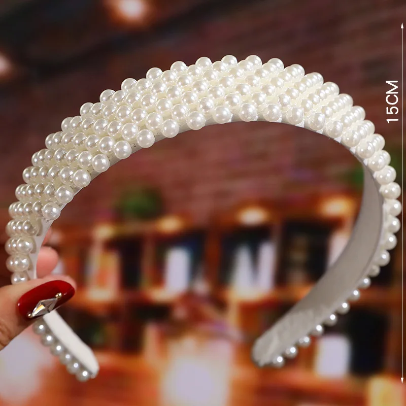 

Simulation Women Girls Elegant Pearl Hairbands Hair Hoops Ladies Bride Headband Headwear Wedding Ornaments Hair Accessories