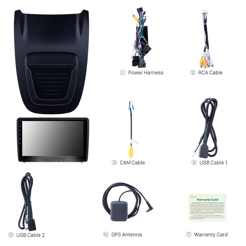 Головное устройство Harfey для автомобиля GPS радио Android 9 1 10 дюйма Ford Ecosport 2018 2019 с HD