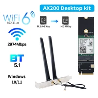 for wifi 6 intel ax200 wireless card 802 11axac m 2 ae key to m 2 m key nvme ssd port bluetooth 5 1 network adapter 3000mbps