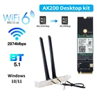 Для Wi-Fi 6 Intel AX200 беспроводная карта 802.11axac M.2 A + E ключ к M.2 M ключ NVMe SSD порт Bluetooth 5,1 сетевой адаптер 3000 Мбитс