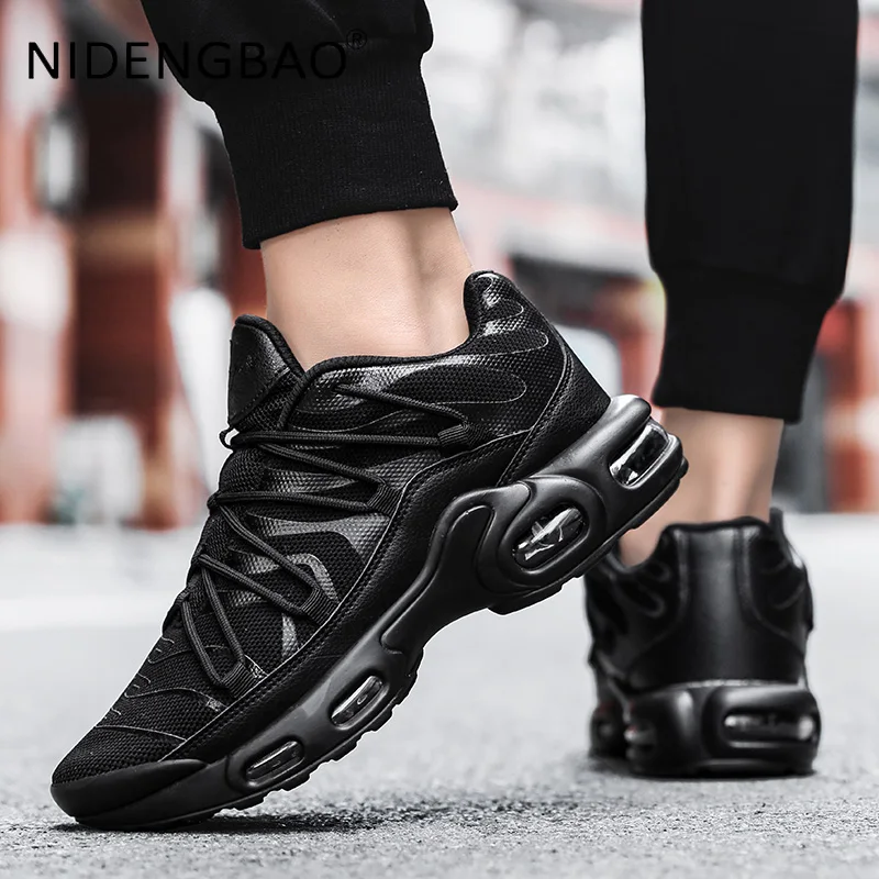 Air Cushion Running Shoes Men's Sneakers Breathable Damping Marathon Sports Shoes Gym Athletic Trainers Heighten Casual Footwear