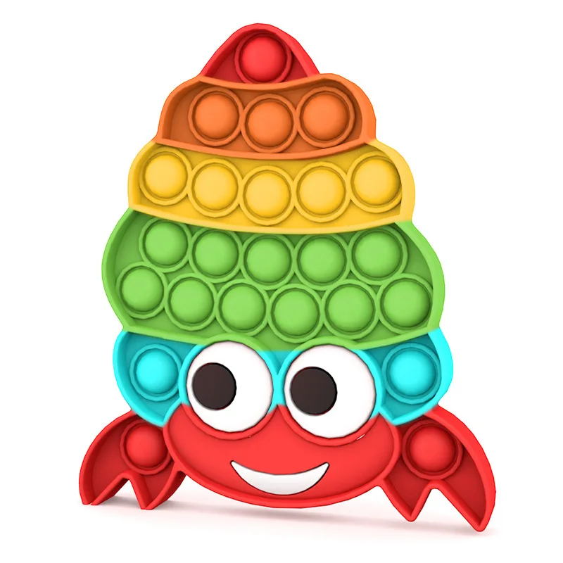 

Новая милая форма «Hermit» краба Push pop фиджет для взрослых при аутизме специальные потребности снятие стресса детская декомпрессионная обучаю...