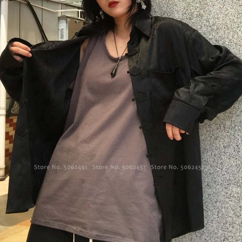 Китайский традиционный ханьфу блузка для женщин и мужчин пара Harajuku стиль Японский Haori куртки кунг-фу каллиграфия печати пальто Тан костюм