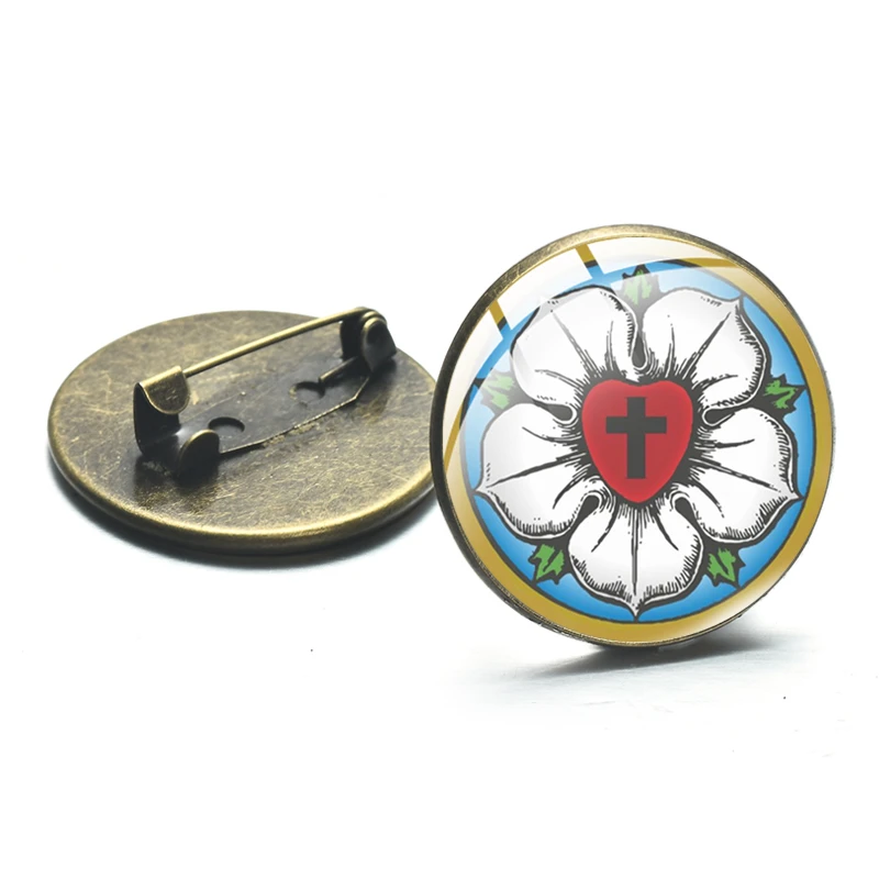 Гордиться тем что вы лютеран брошь булавки стеклянные христианские кресты