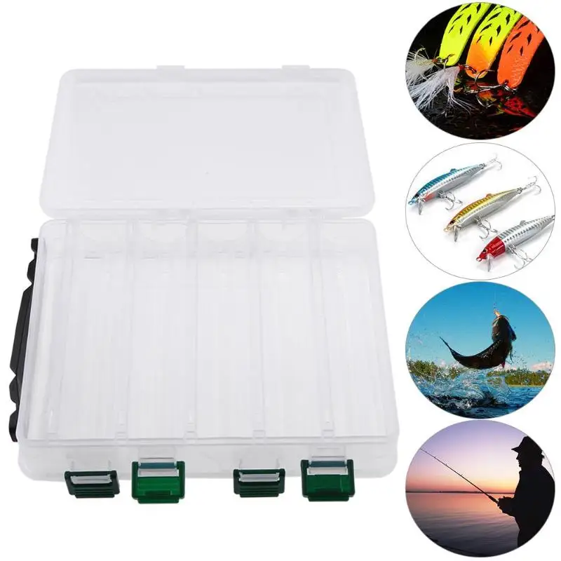 

Double Sided 5+5 Compartments High Strength Transparent Plastic Fishing Box