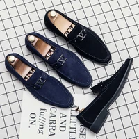 2021 fallwinter new style european and american fashion one legged casual collocation youth suede men shoes zapatos yx075