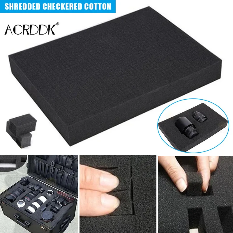 DIY Folding Shockproof Sponge for Transporting and Storaging Important Fragile Items Shipping Black Foam Protective Package