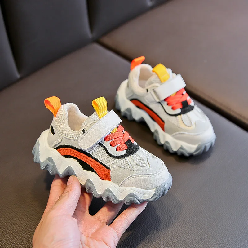 Весенняя детская повседневная сетчатая спортивная обувь беговая Обувь с мягкой