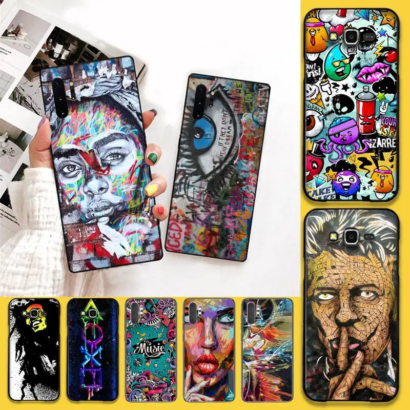 

Art Graffiti Luxury Unique Design Phone Cover For Samsung Note 7 8 9 10 Lite Plus Galaxy J7 J8 J6 Plus 2018 Prime