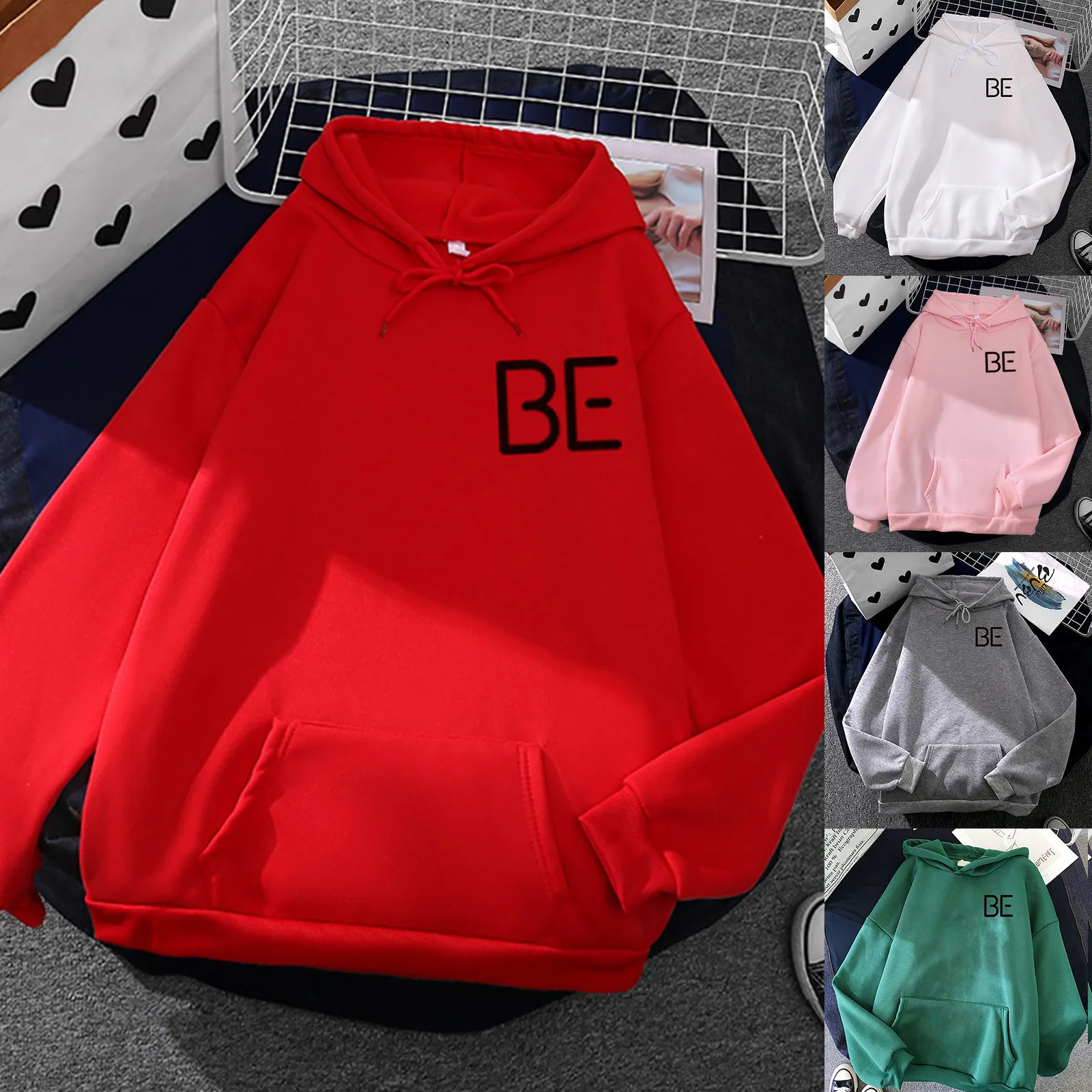 

Толстовка с капюшоном, хлопковые пуловеры, женские толстовки, Топ с длинным рукавом и принтом, свободная толстовка с капюшоном и большим пер...