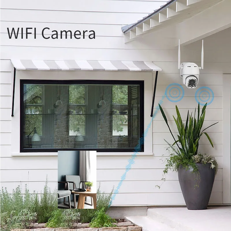 Открытый сигнал движения 2MP IP камера WiFi двойная антенна скорость купольная с