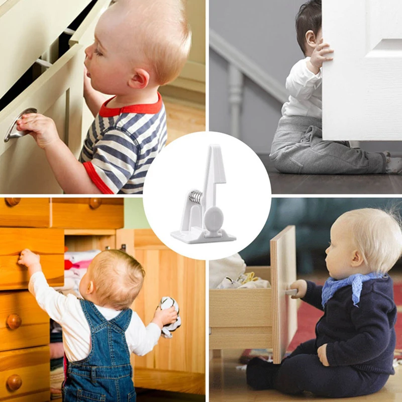 

10pcs Child Guard Drawer Lock With Strong Adhesive Suitable For Drawer Corner And Door New